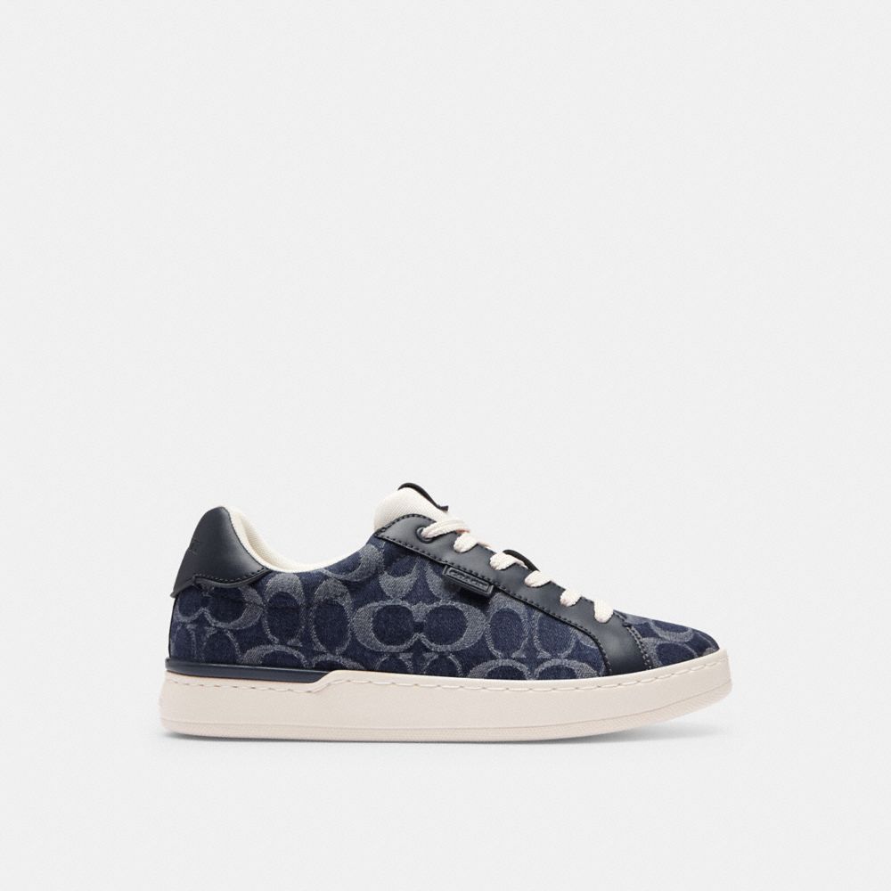 Coach Lowline Low Top Sneaker In Signature Denim Sneakers Dame Blå | TUE157936