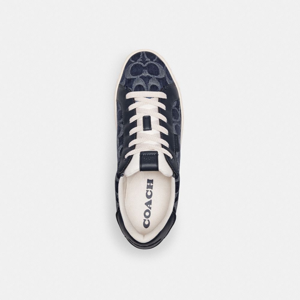 Coach Lowline Low Top Sneaker In Signature Denim Sneakers Dame Blå | TUE157936