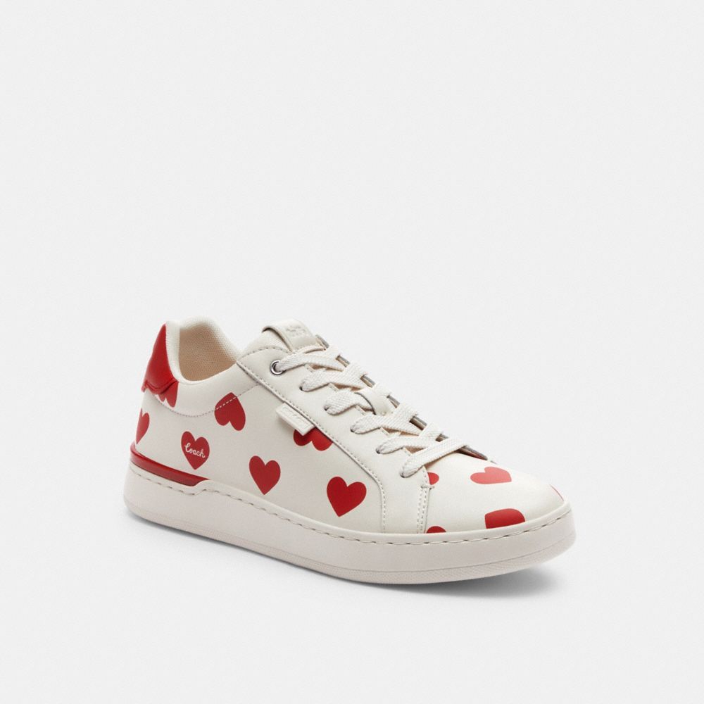 Coach Lowline Low Top Sneaker With Valentine\'s Print Sneakers Dame Rød | VYI467152