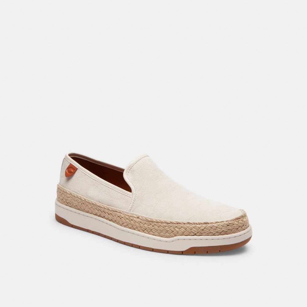 Coach Miles Espadrille In Signature Jacquard Loafers Herre Multicolor | QJF920586