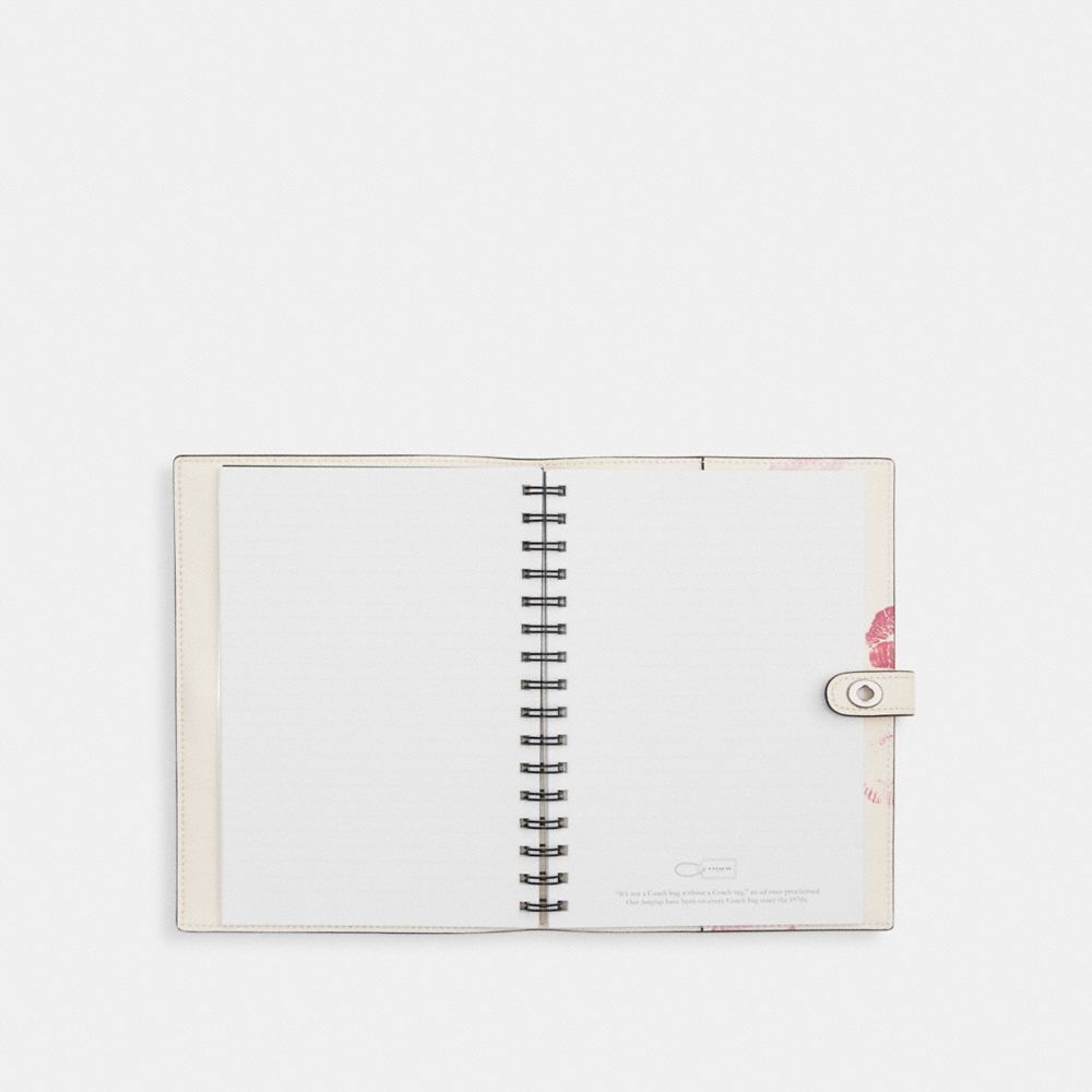 Coach Notebook With Lip Print Reiseveske Dame Sølv Multicolor | ESC637085