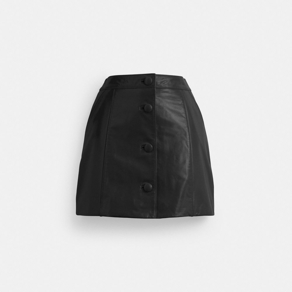 Coach Patent Leather Mini Skirt Bukse Dame Svarte | SDZ094135