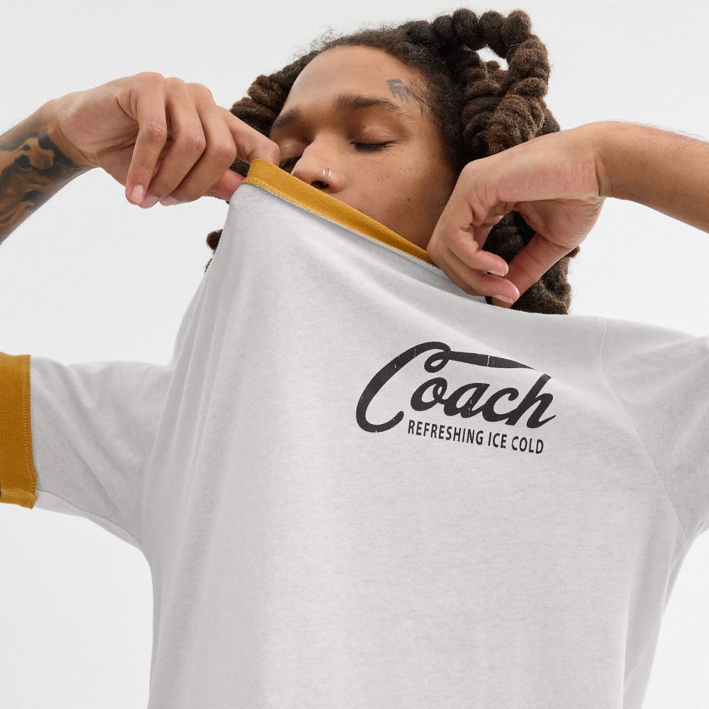 Coach Ringer T Shirt Topper Herre Grå | YEP360814