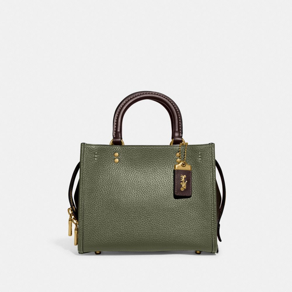 Coach Rogue Bag 25 In Regenerative Lær Skulderveske Dame Grønn Multicolor | ABE748053