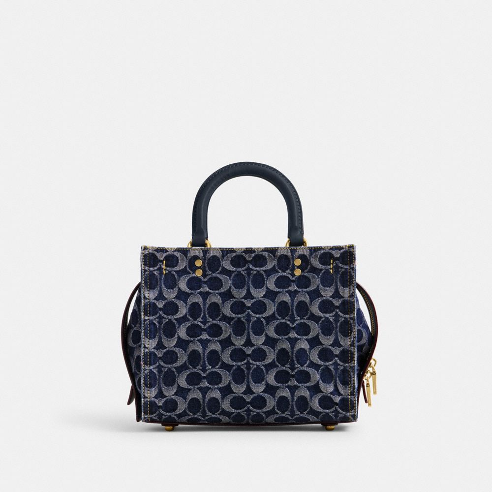 Coach Rogue Bag 25 In Signature Denim Satchel Veske Dame Blå | UBH104928