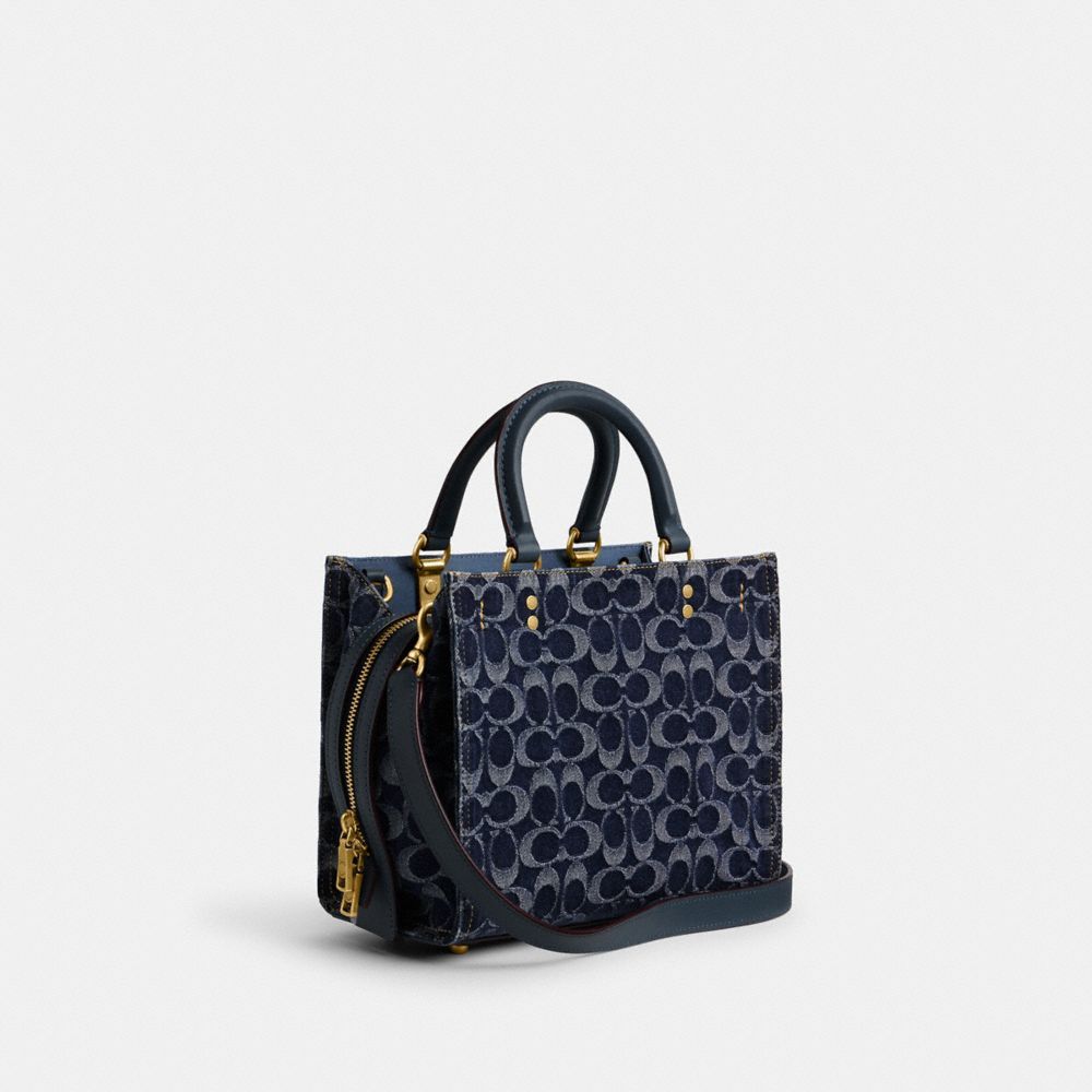 Coach Rogue Bag 25 In Signature Denim Satchel Veske Dame Blå | UBH104928