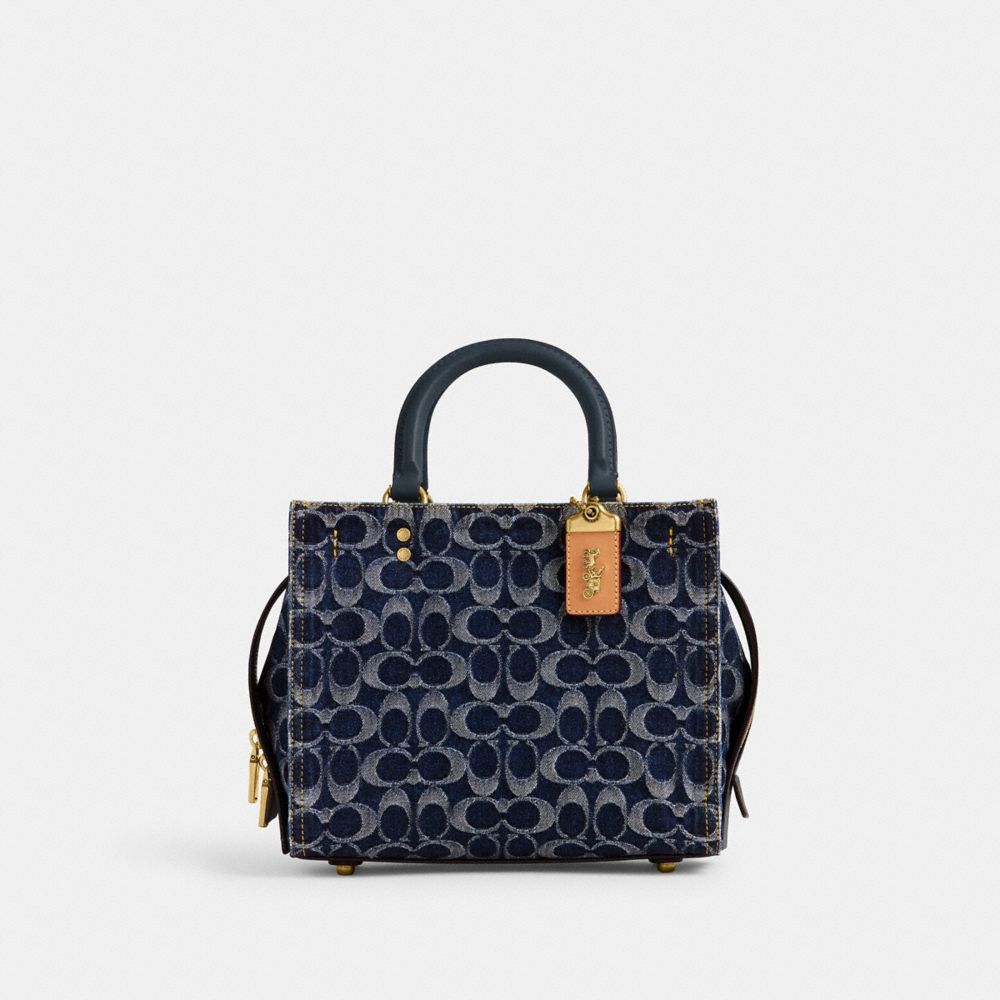 Coach Rogue Bag 25 In Signature Denim Satchel Veske Dame Blå | UBH104928