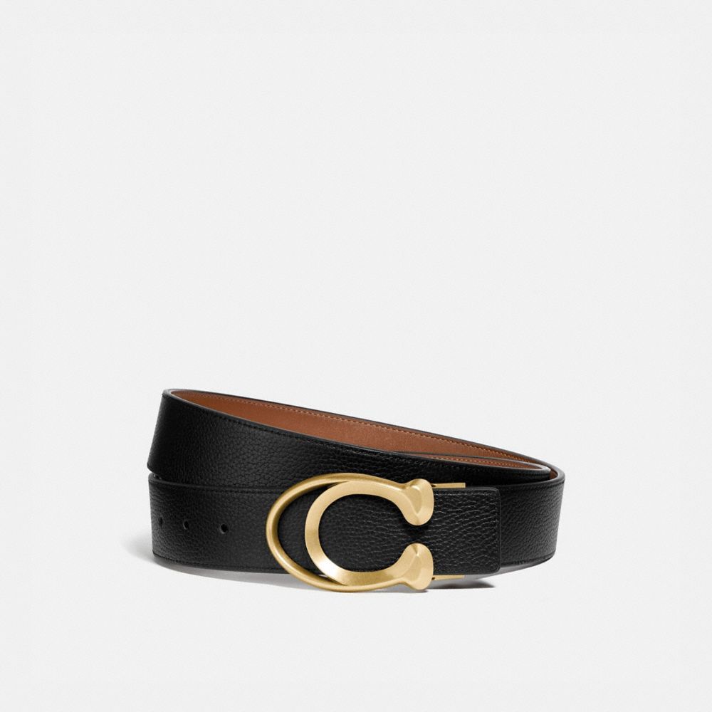 Coach Signature Buckle Belt, 38 Mm Belte Herre Svarte | YTI347915