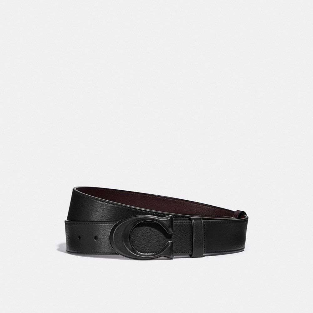 Coach Signature Buckle Cut To Size Reversible Belt, 38 Mm Belte Herre Svarte | WGY849265