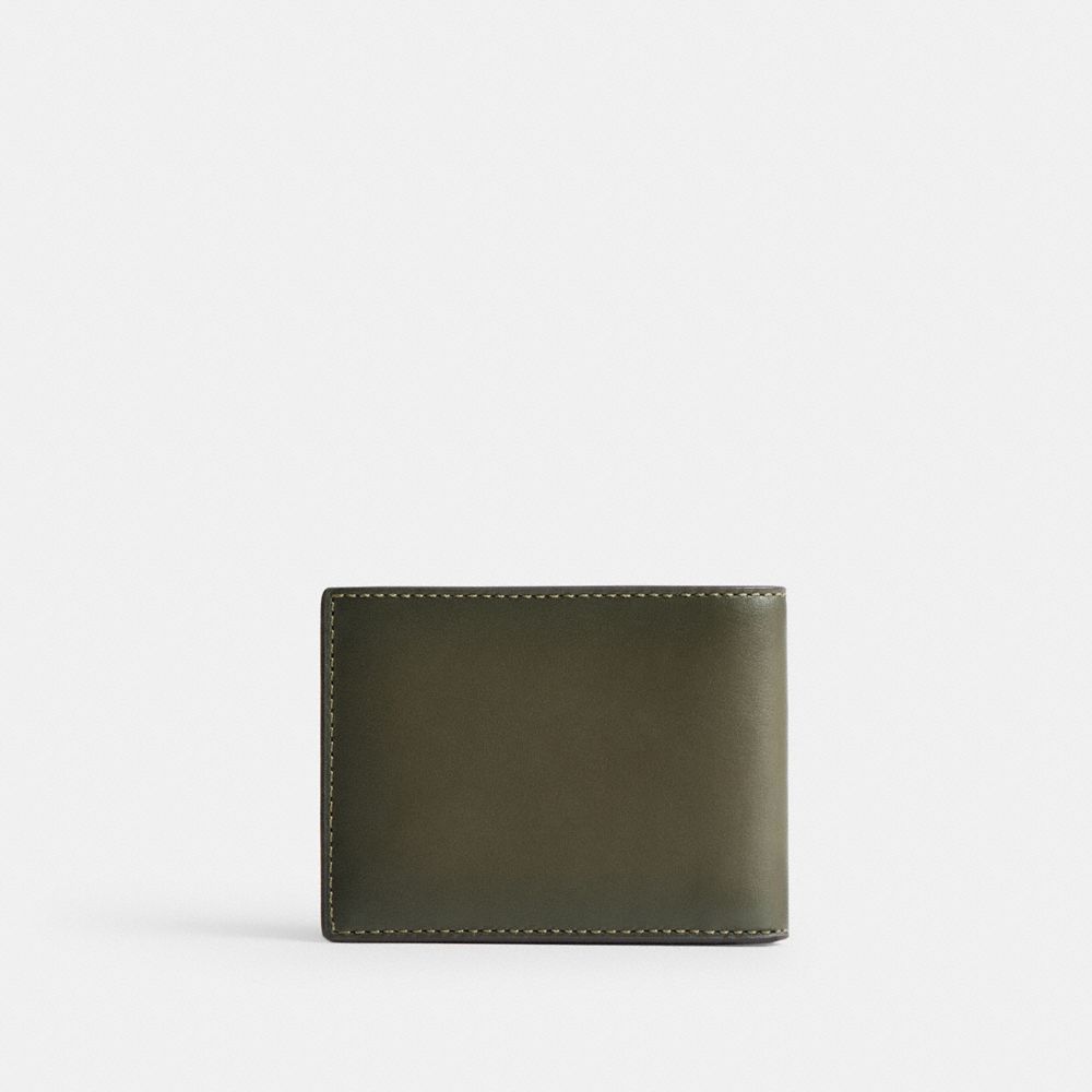 Coach Slim Billfold Wallet Billfolds Herre Grønn | FNA643279