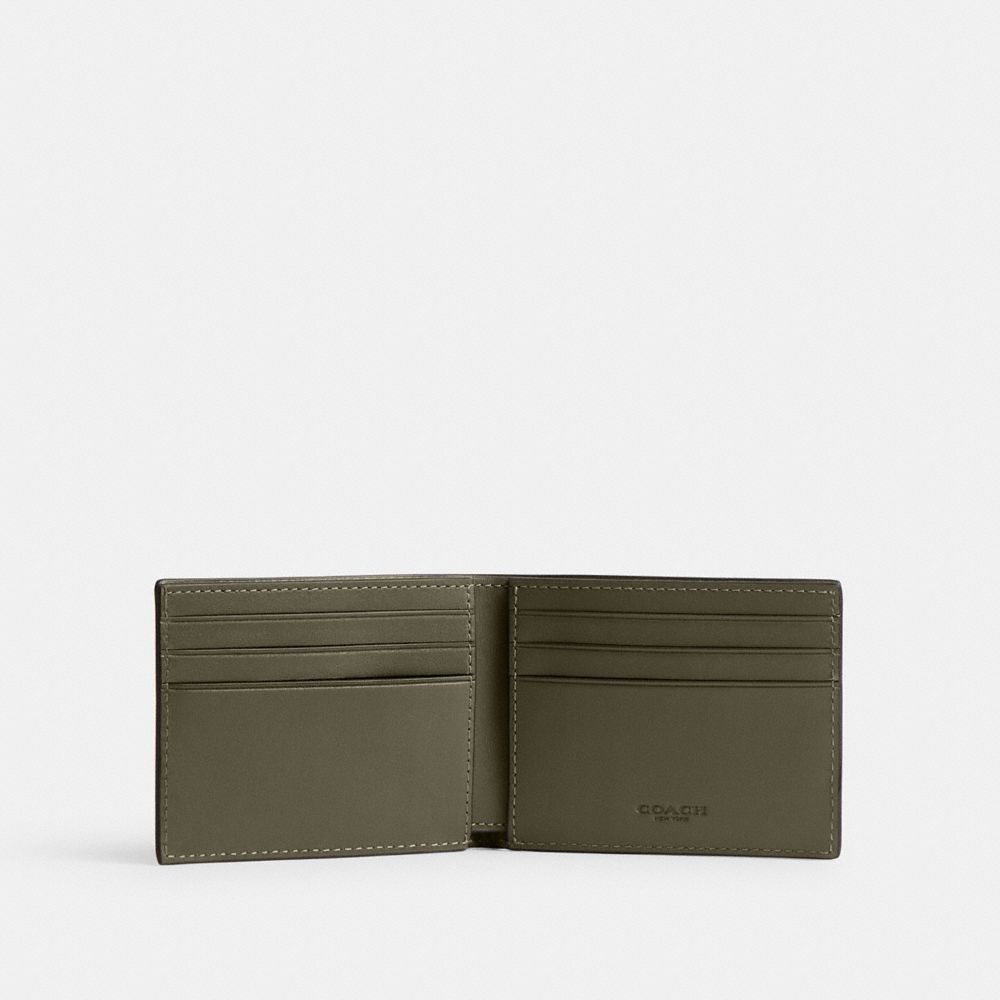 Coach Slim Billfold Wallet Billfolds Herre Grønn | FNA643279