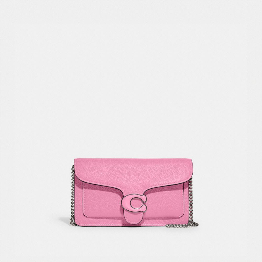 Coach Tabby Chain Clutch Crossbody Veske Dame Sølv Rosa | SPQ907356