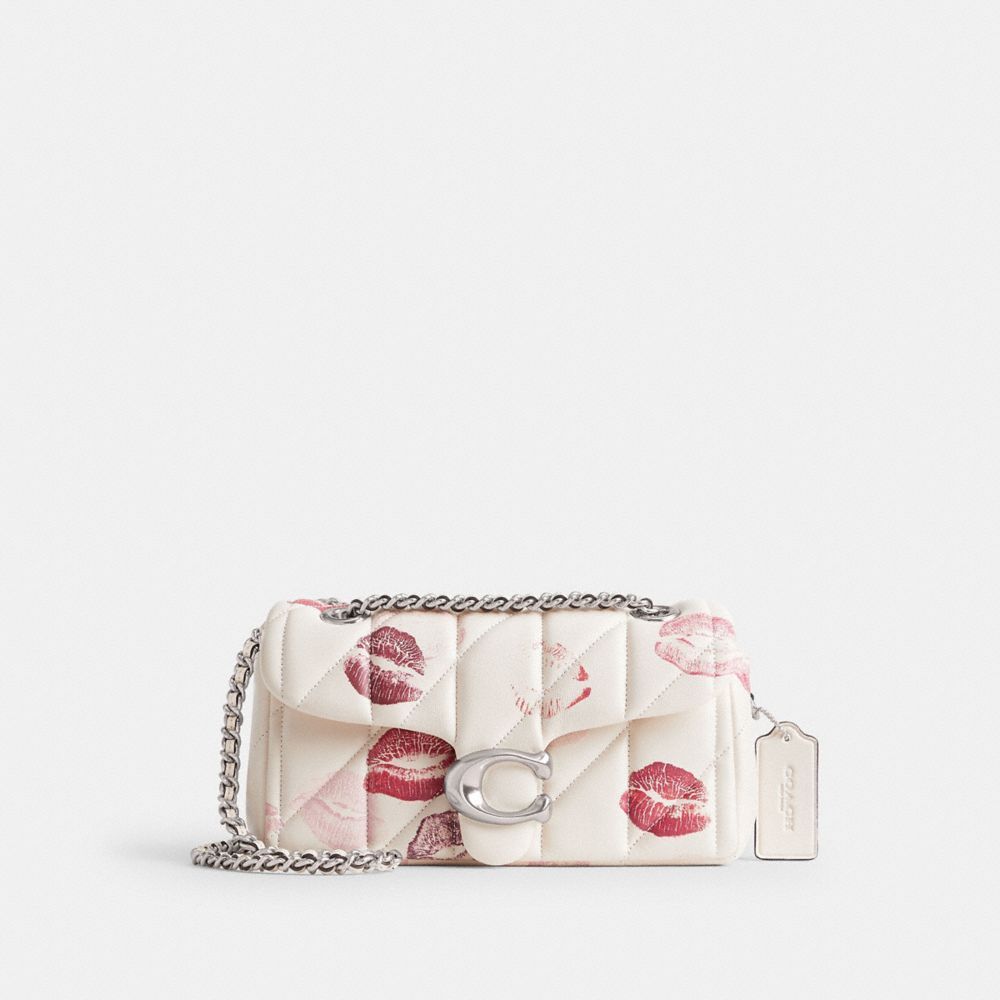 Coach Tabby Shoulder Bag 20 With Quilting And Lip Print Skulderveske Dame Sølv Multicolor | XGH406172