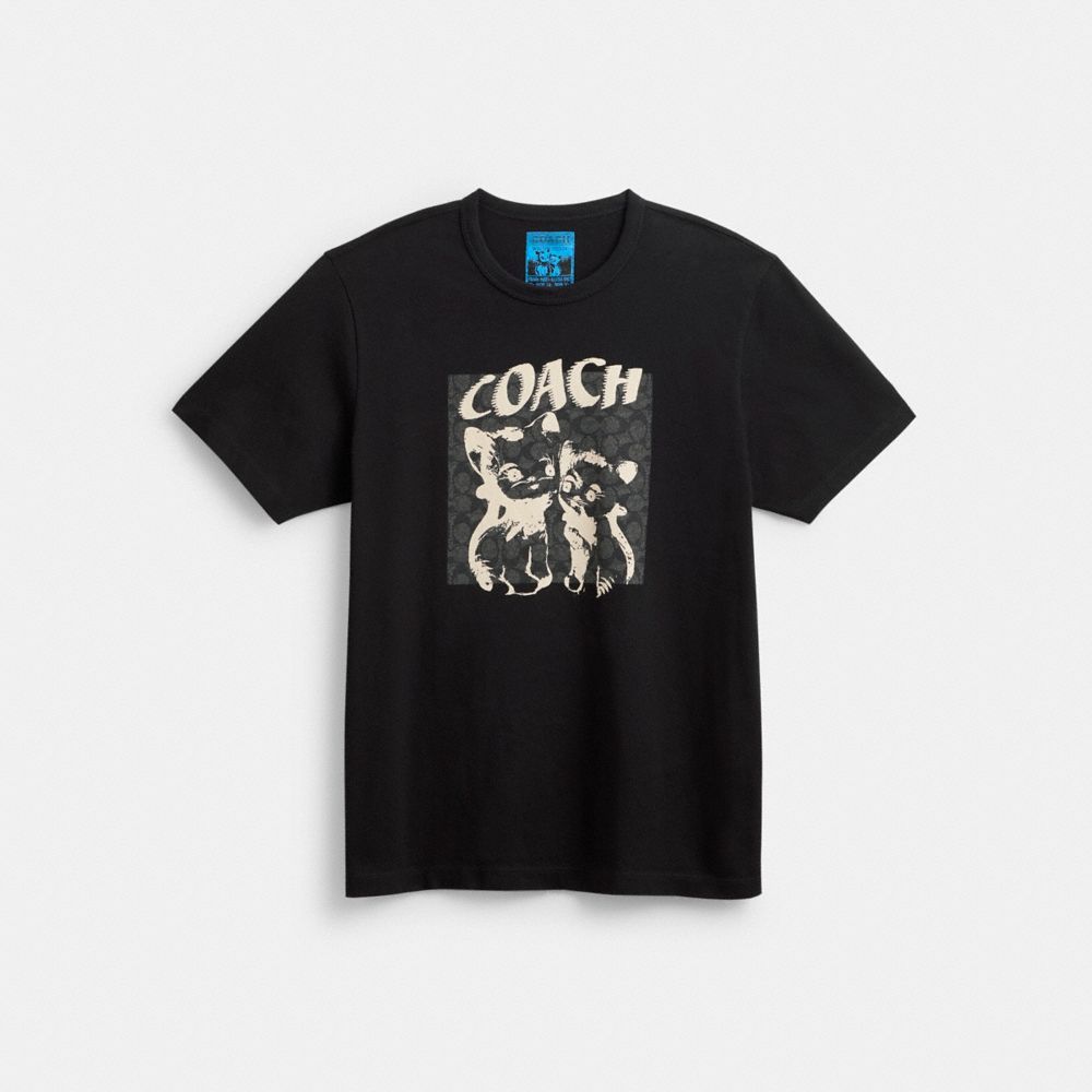 Coach The Lil Nas X Drop Signature Cats T Shirt Topper Herre Svarte | NLT873106