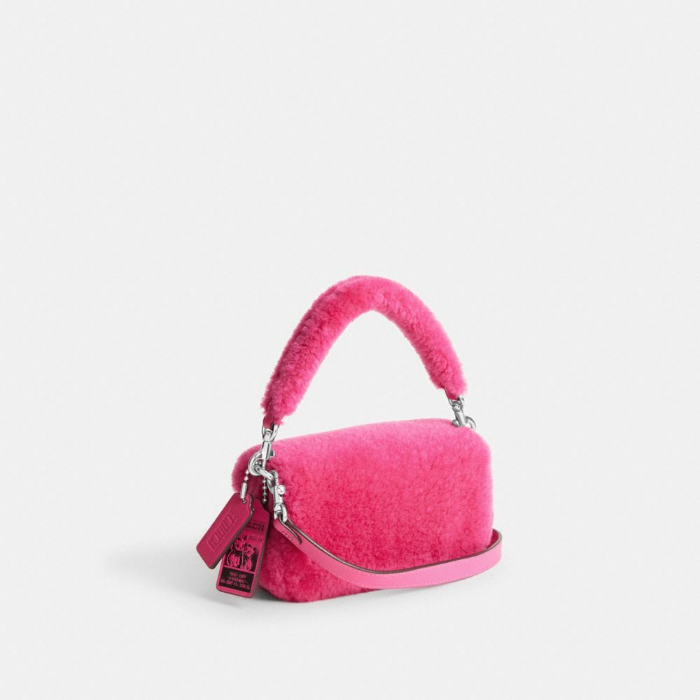 Coach The Lil Nas X Drop Tabby Shoulder Bag 18 In Shearling Skulderveske Dame Sølv Lyse Fuchsia | OJD427156