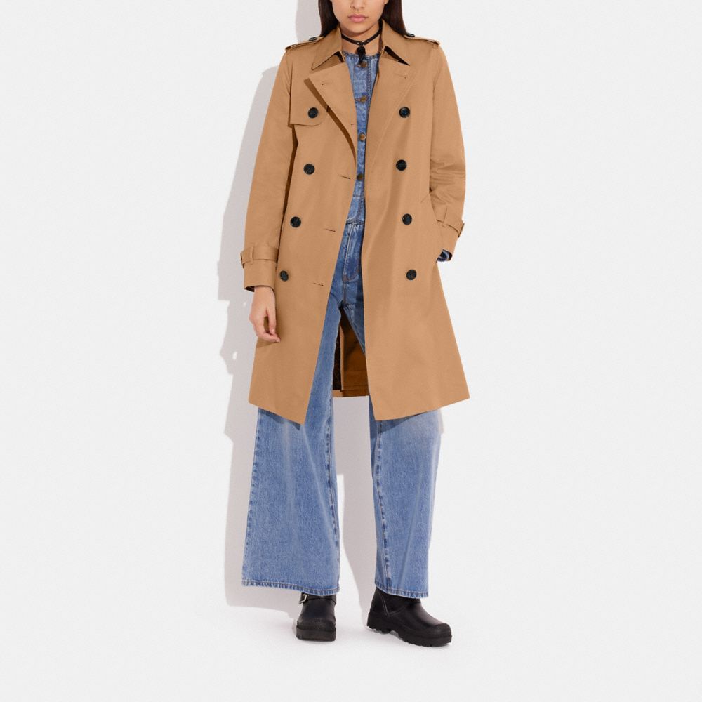 Coach Trench Coat Jakker Dame Khaki | KGF504672