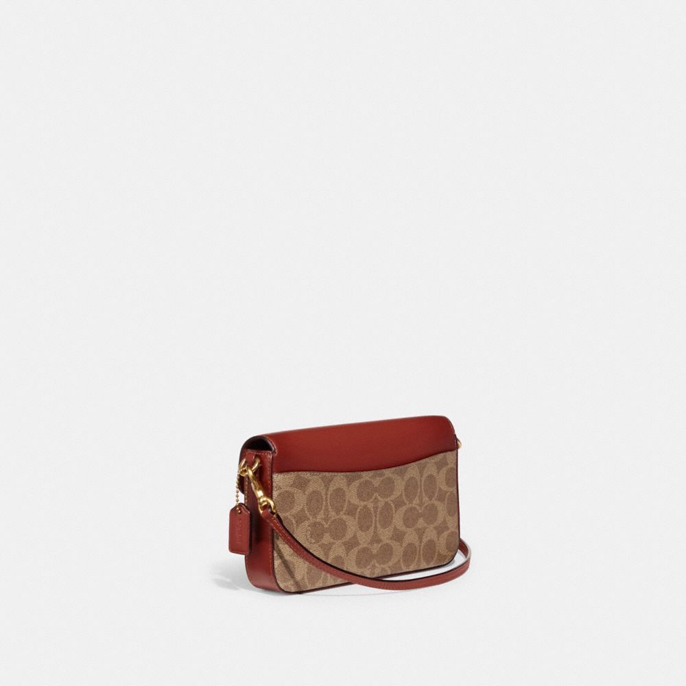 Coach Wyn Crossbody Bag In Signature Canvas Crossbody Veske Dame Brune Rød | YLG278143